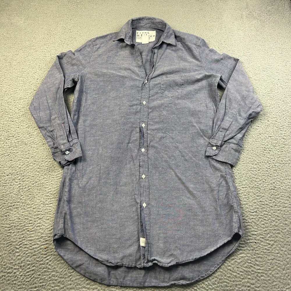 Frank & Eileen Shirt Dress Womens Linen Cotton Blend Mary Style Classic Small